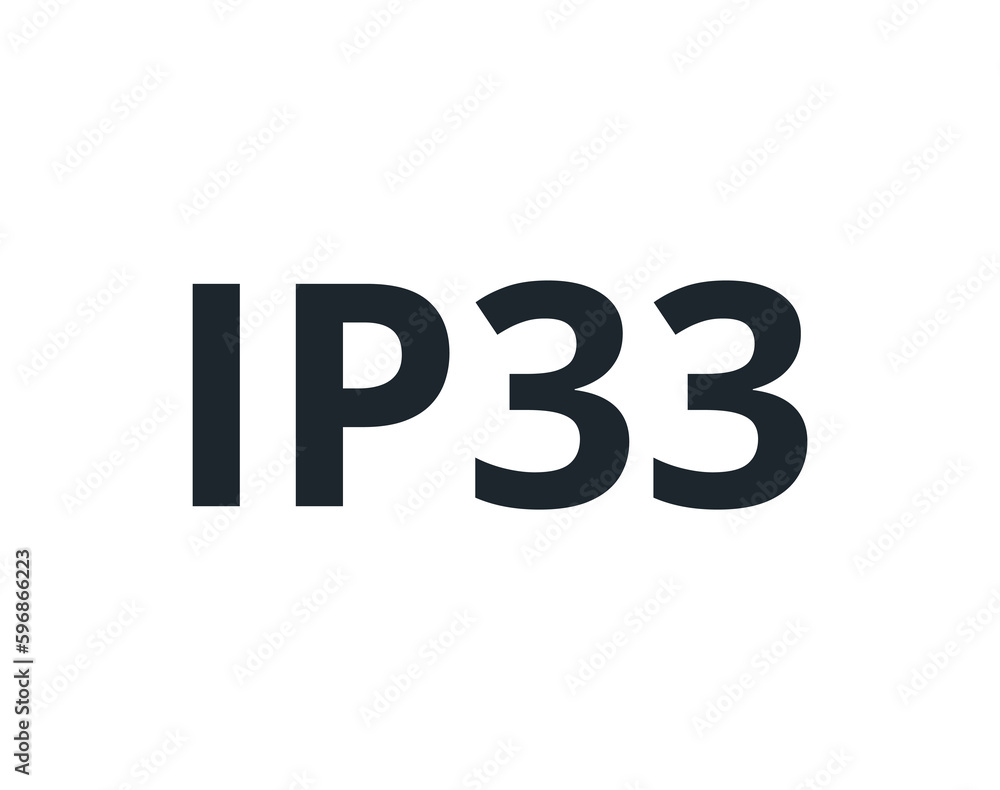 Protected against solid foreign objects IP33 Symbol.
Protected against solid foreign objects IP33 Symbol.