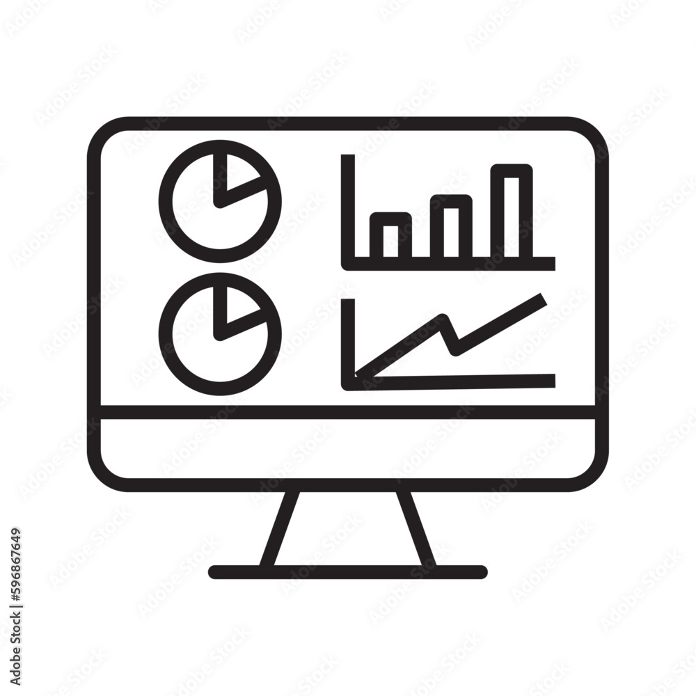 Dashboard admin line icon User panel template, data analysis, agency, graph, business Dashboard admin line icon User panel template, data analysis, agency, graph, business
