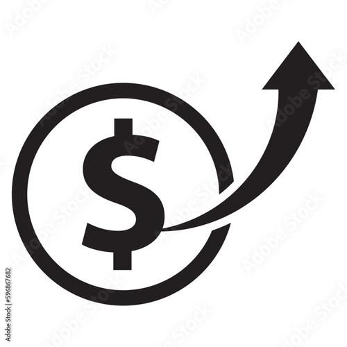 dollar rate increase icon