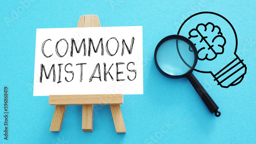Common mistakes are shown using the text photo