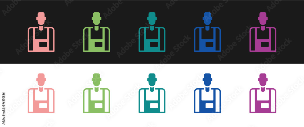 Set Seller icon isolated on black and white background. Vector Set Seller icon isolated on black and white background. Vector