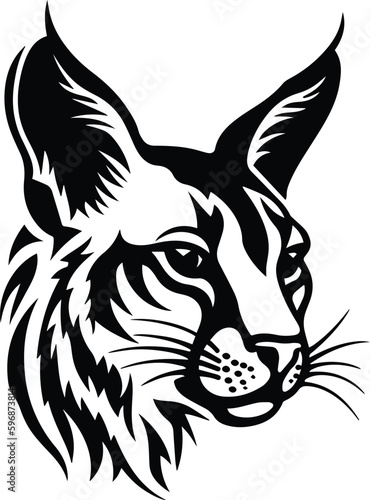 Caracal Logo Monochrome Design Style
