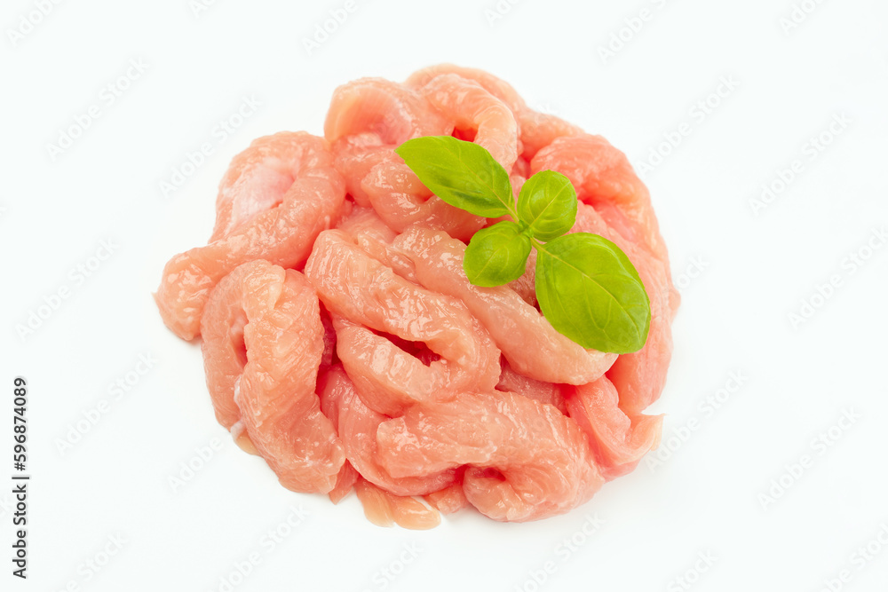 Fresh pieces of turkey meat on a white background.Ogranic food and healthy eating.Frozen chicken fillet.Raw chicken. Fresh pieces of turkey meat on a white background.Ogranic food and healthy eating.Frozen chicken fillet.Raw chicken.
