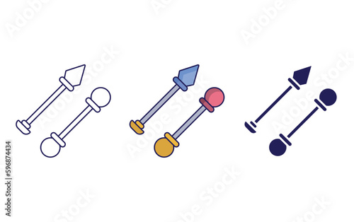 Outline Studs vector icon