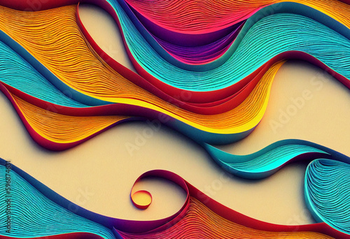 Seamless Quilled Paper Art