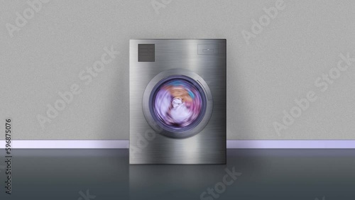 Washing machine washes clothes