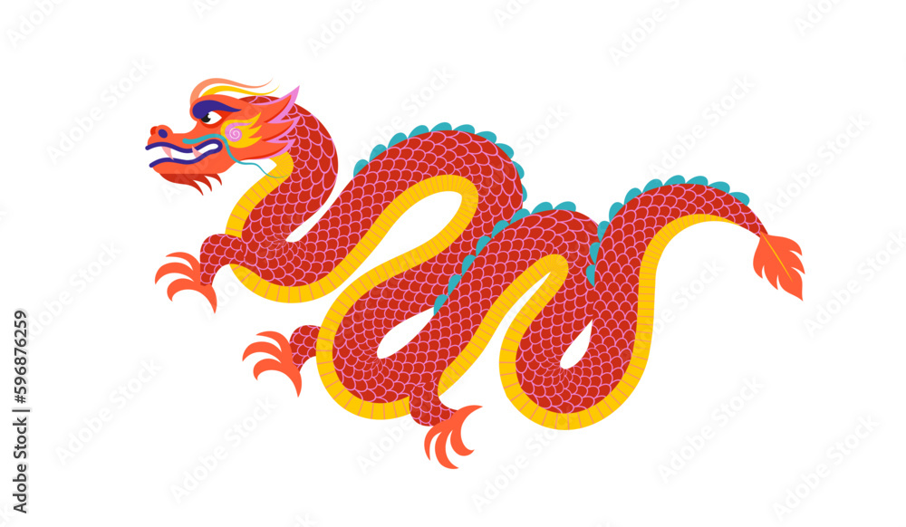 Obraz premium Dragon, Chinese New Year, Traditional Chinese Dragon character