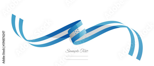 Honduran flag ribbon vector illustration. Honduras flag ribbon on abstract isolated on white color background