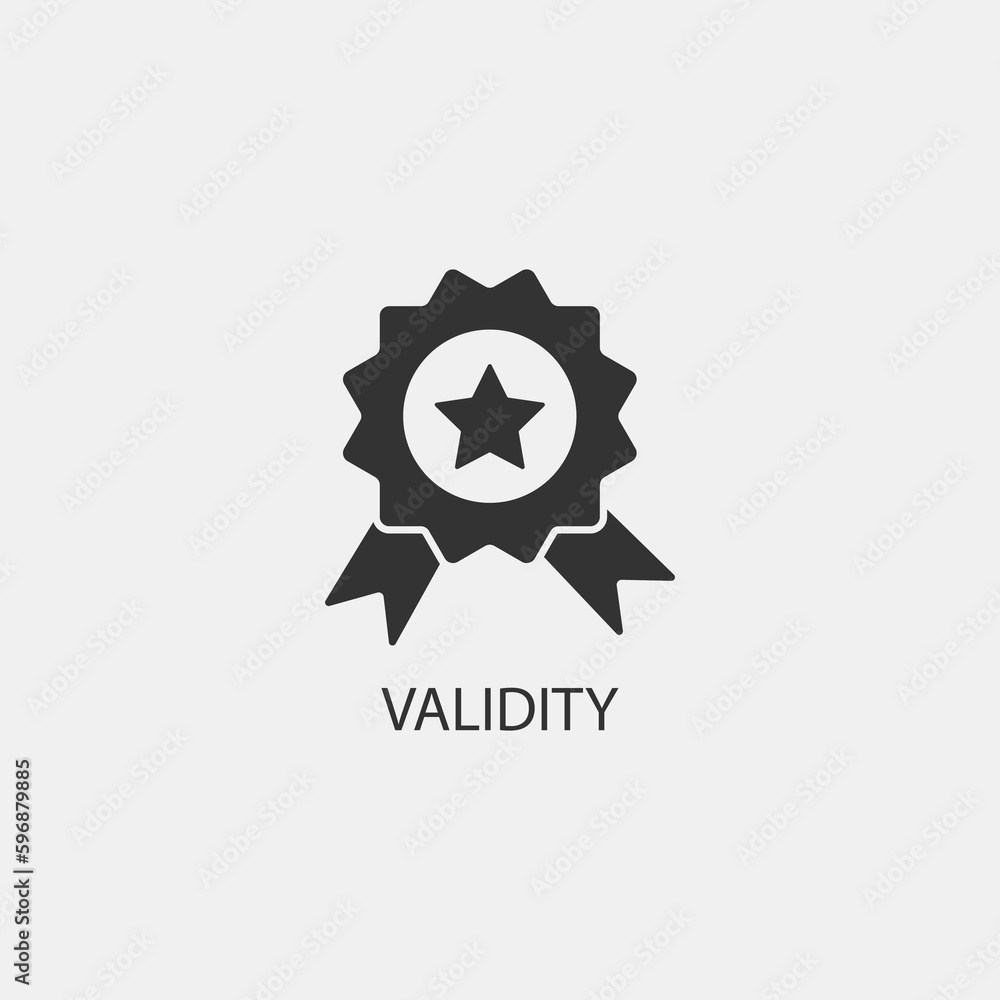 Validity icon illustration sign Validity icon illustration sign