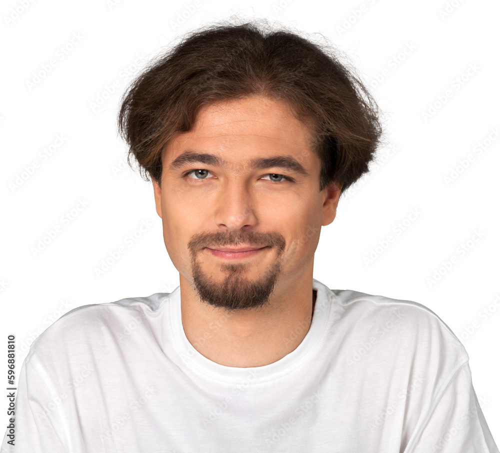 man with curly hair and beard man with curly hair and beard