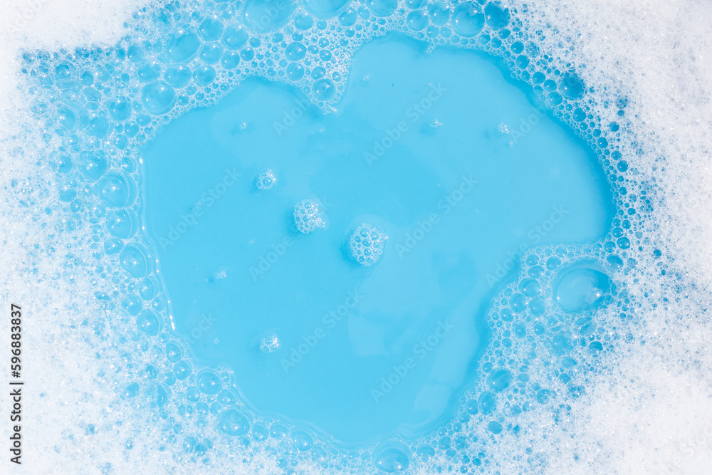 Detergent foam bubble. Top view Detergent foam bubble. Top view