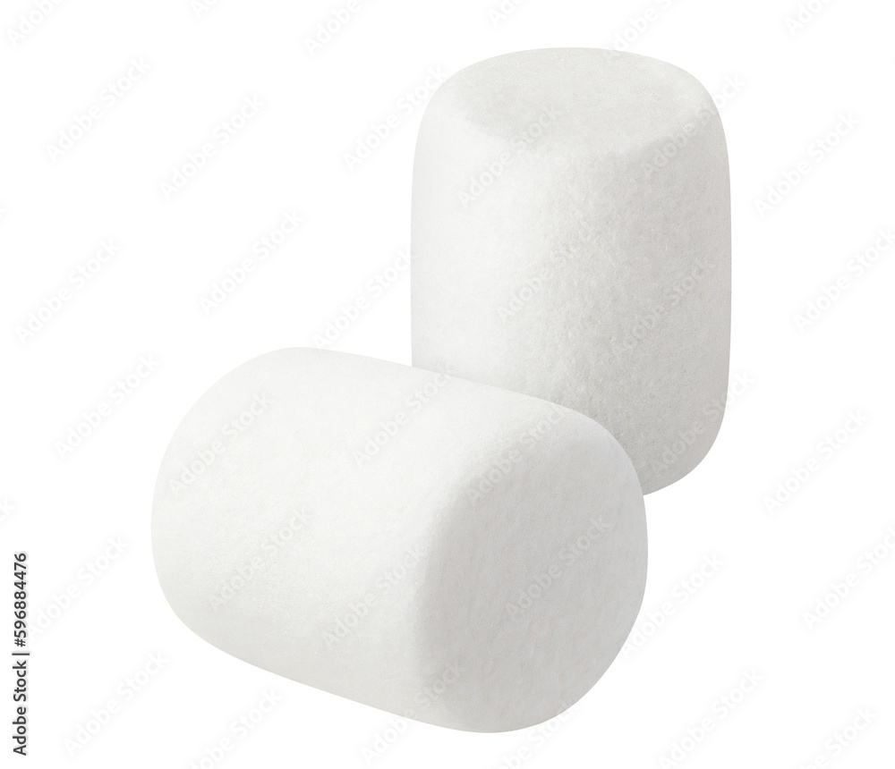 Two delicious marshmallows cut out Two delicious marshmallows cut out