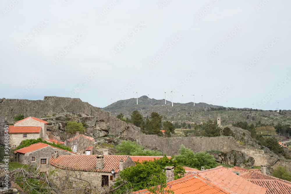 Sortelha. Rural area with wind power generation.