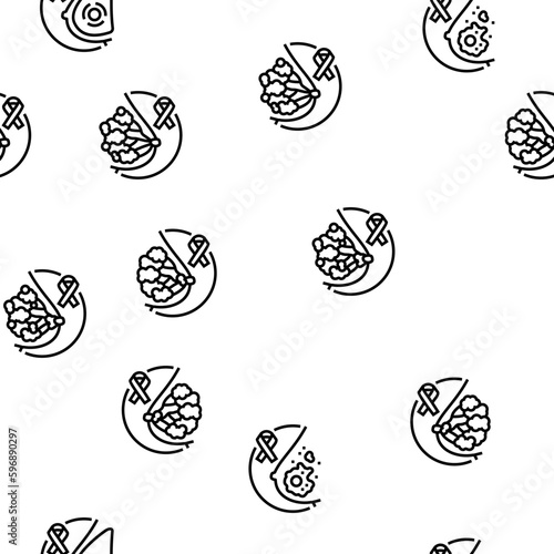 cancer breast health medical vector seamless pattern