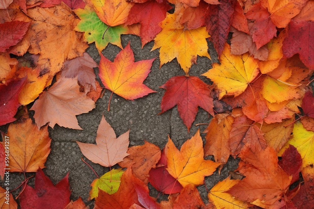 autumn leaves background. Generative AI autumn leaves background. Generative AI