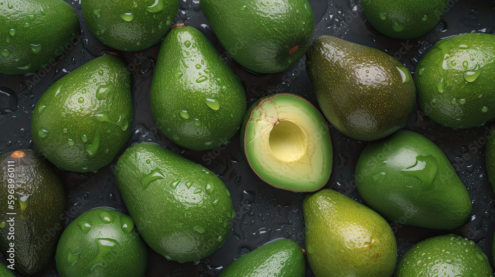 Illustration of avocados. Illustration of avocados.
