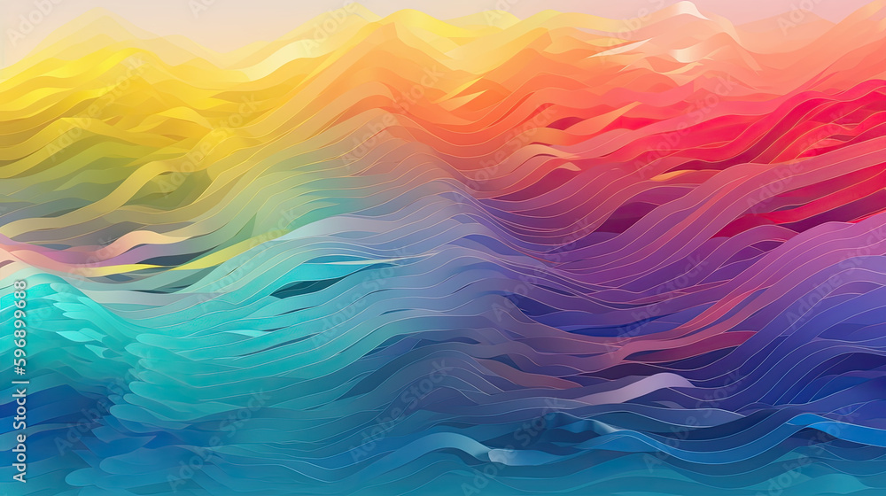 Abstract Colorful Wavy 3D Background