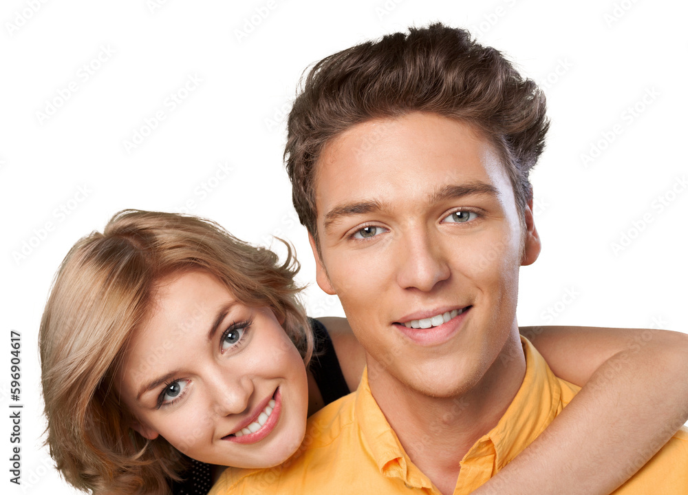 Portrait of Happy Young Couple Smiling Portrait of Happy Young Couple Smiling