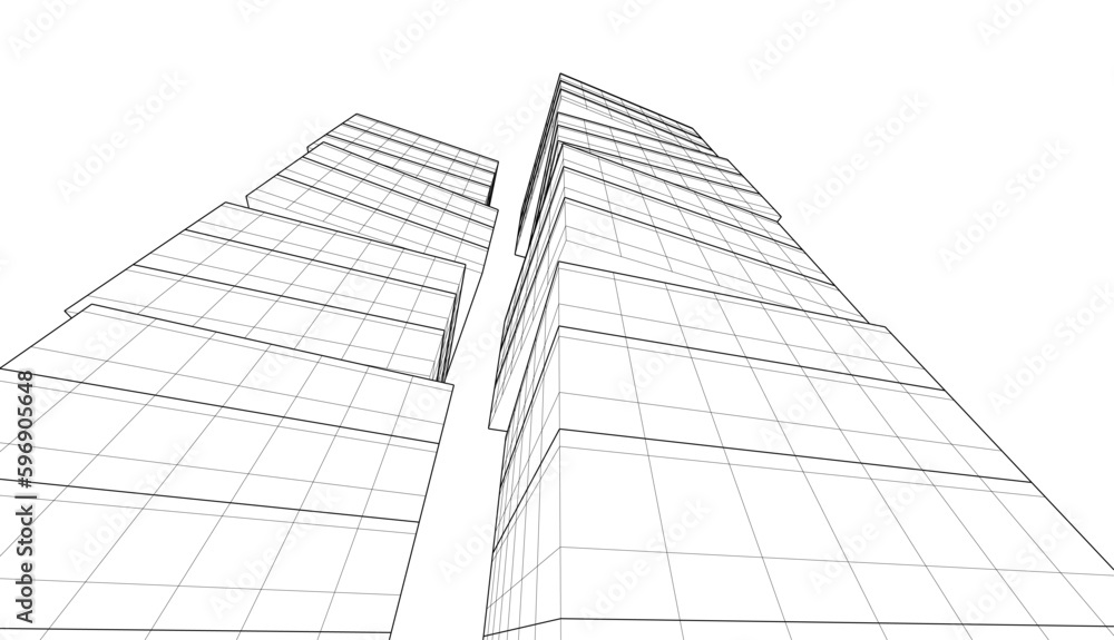 Abstract modern architecture vector illustration Abstract modern architecture vector illustration