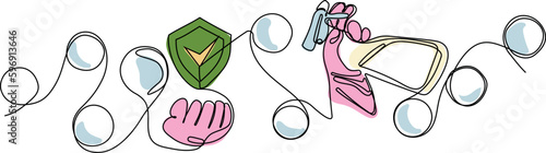 Home cleaning service landing page design concept, illustration of janitors with cleaning tools. Vector illustration