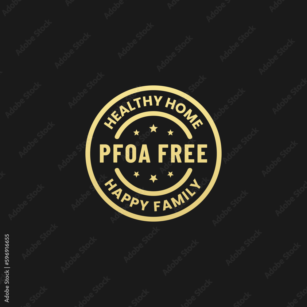 PFOA Free Label Vector or PFOA Free Stamp Vector Isolated in Flat Style. Best PFOA Free Label vector for product packaging design element. PFOA Free Stamp for packaging design element. PFOA Free Label Vector or PFOA Free Stamp Vector Isolated in Flat Style. Best PFOA Free Label vector for product packaging design element. PFOA Free Stamp for packaging design element.