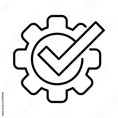 check automation system outline icon vector illustration