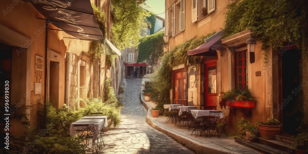 charming European street lined with historical buildings and cobblestones, peace and nostalgia, perfect for those who love to explore quaint alleys and appreciate the serene beauty of an old town.
