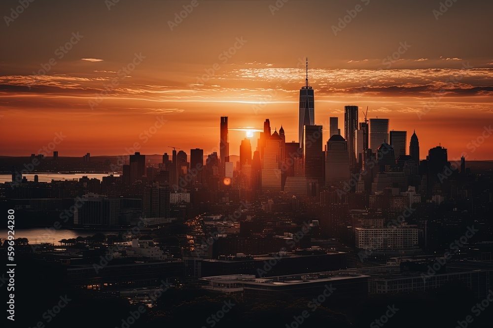 Panoramic view of the city skyline