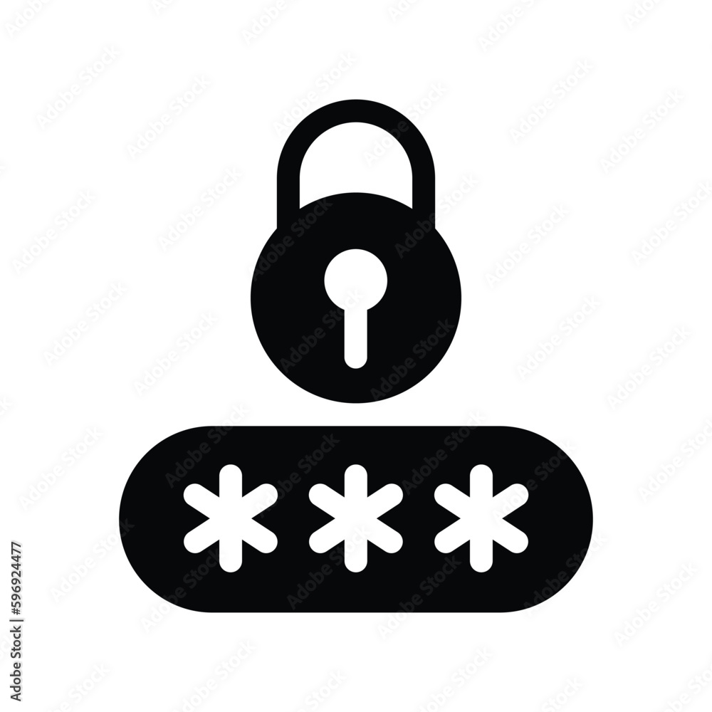 password code glyph icon illustration vector graphic password code glyph icon illustration vector graphic