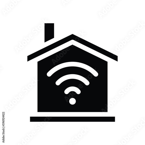 smarthome glyph icon illustration vector graphic