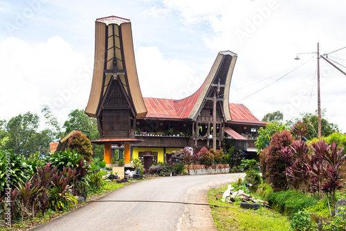 traditional village of tana toraja land, indonesia photo