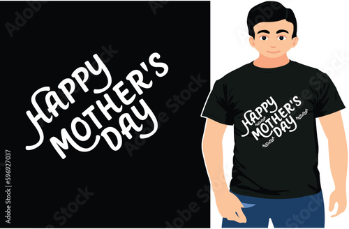 Happy Mother's Day, Mom T-shirt, I love Mom, Typography Mother's Day T-shirt Design.