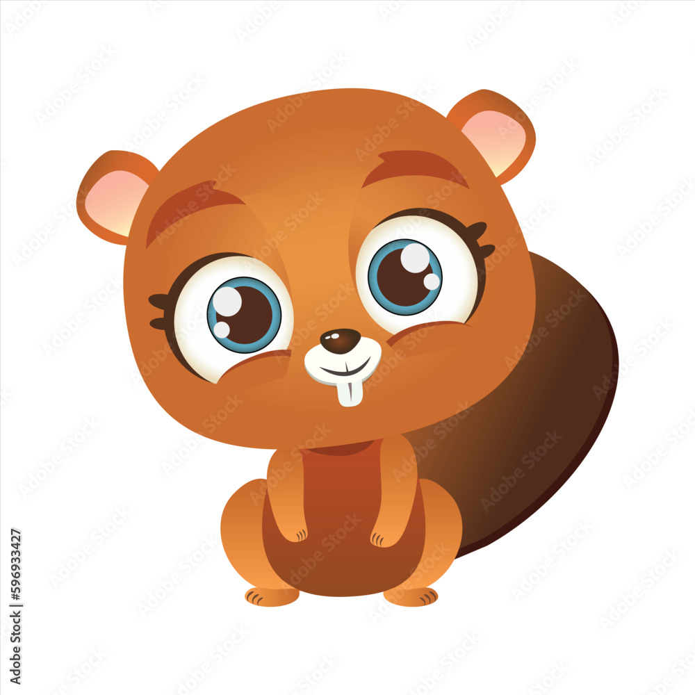 Cute baby otter vector illustration Cute baby otter vector illustration