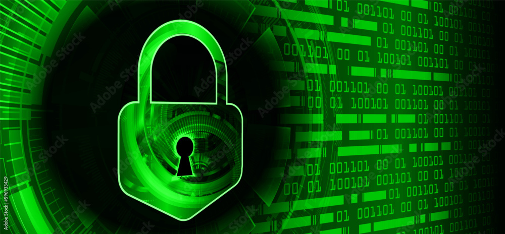 Closed Padlock on digital background, cyber security Closed Padlock on digital background, cyber security