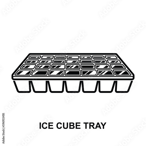 Ice cube cocktail icon isolated on background vector illustration.