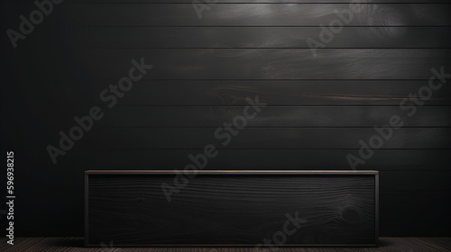 Wood Background with light and podium
