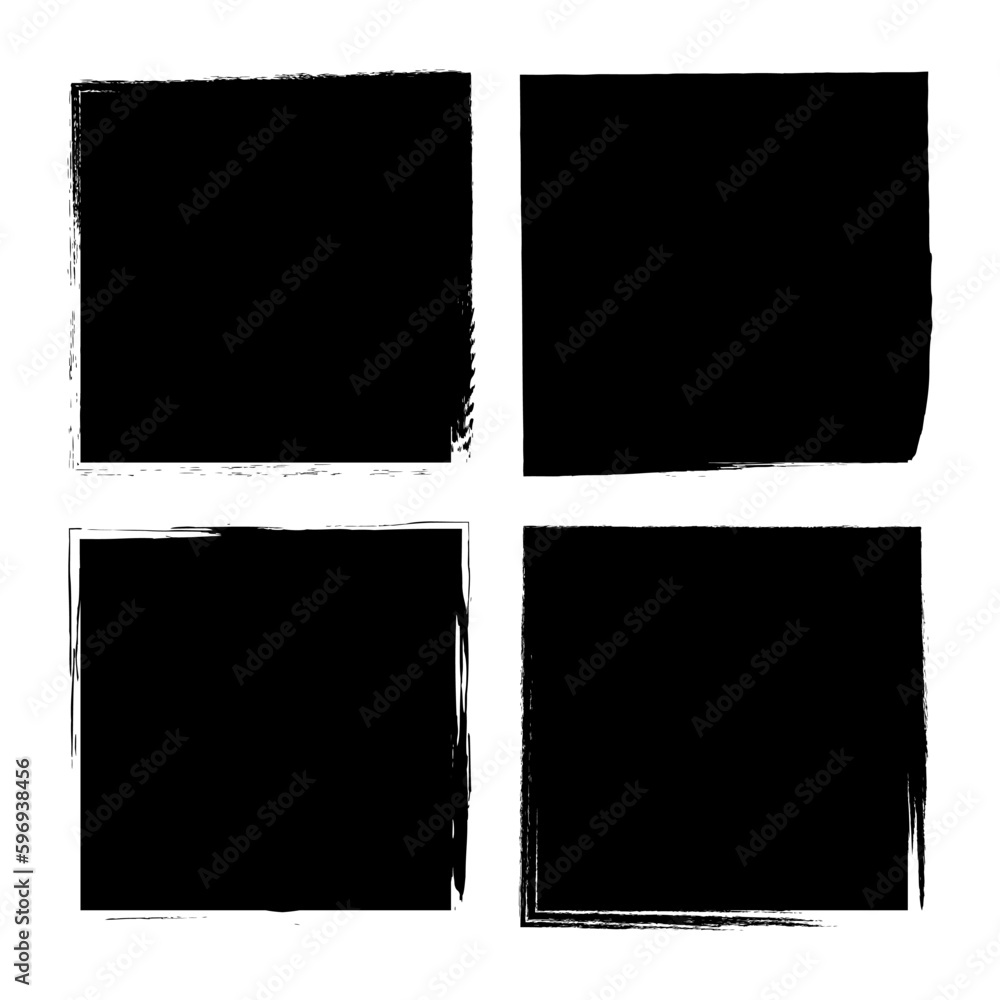 Brush squares in sketch style. Vector illustration. Brush squares in sketch style. Vector illustration.