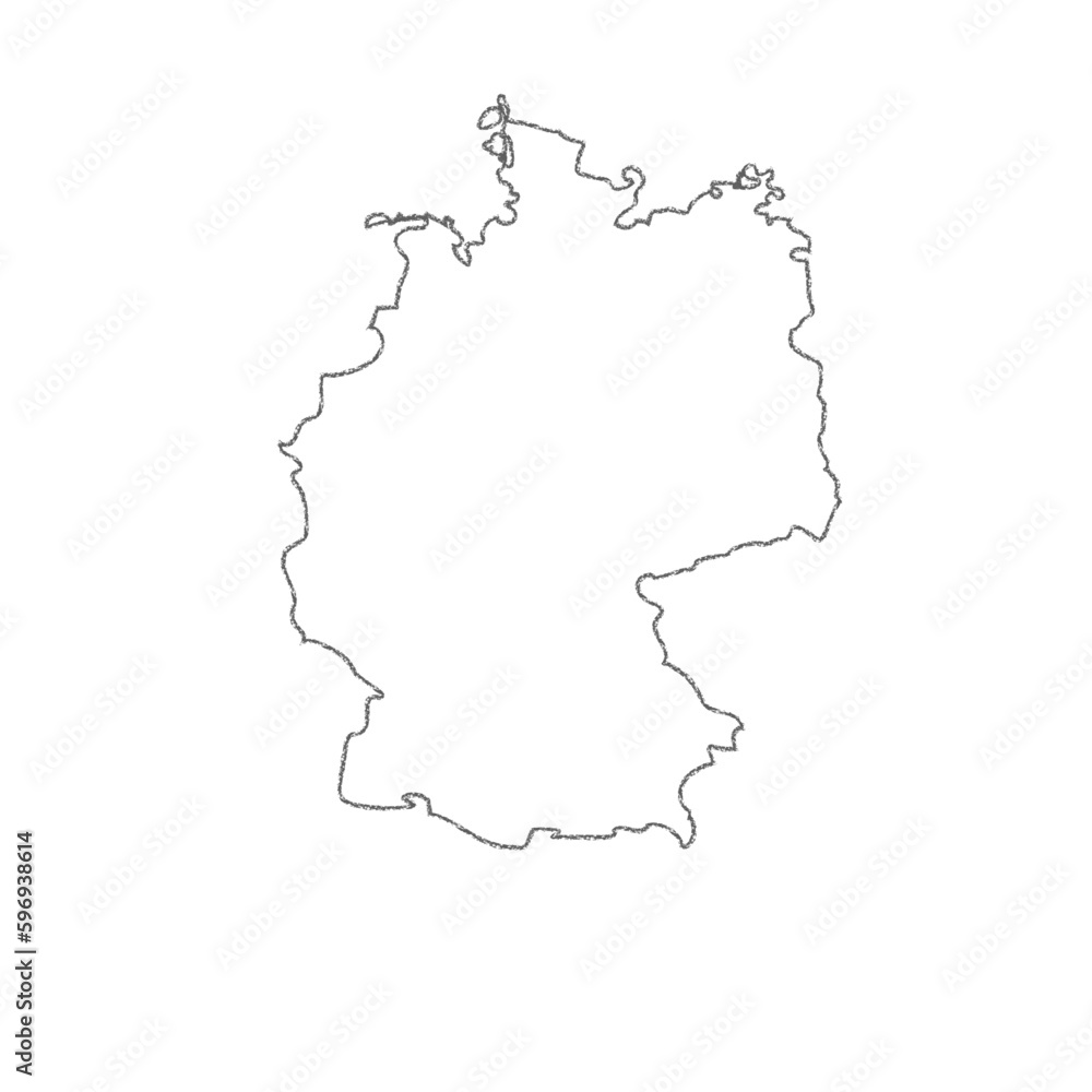 ドイツ地図　一筆書き