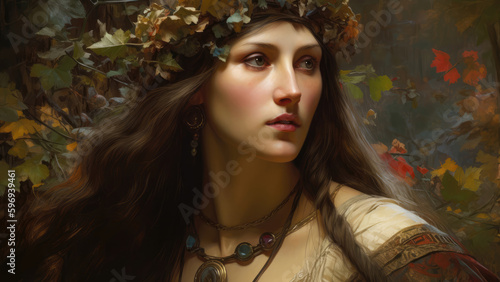 Fantasy world, portraits of royalty, oil paintings, digital illustrations, AI generated
