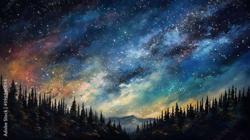 綺麗な星空 No.006 | Beautiful starry sky Generative AI