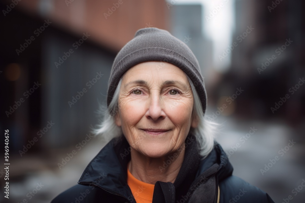 Portrait of a smiling senior woman in the city. Looking at camera. Portrait of a smiling senior woman in the city. Looking at camera.