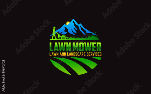 Illustration graphic vector of lawn care, landscape services, grass concept logo design template