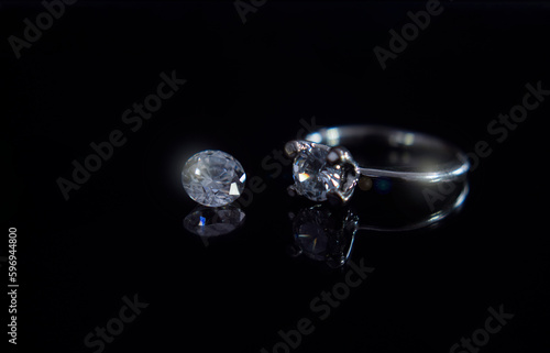 Diamond ring, luxury wedding ring, expensive.
