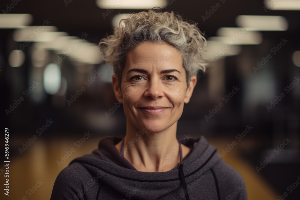 Portrait of smiling businesswoman looking at camera in corridor at office Portrait of smiling businesswoman looking at camera in corridor at office
