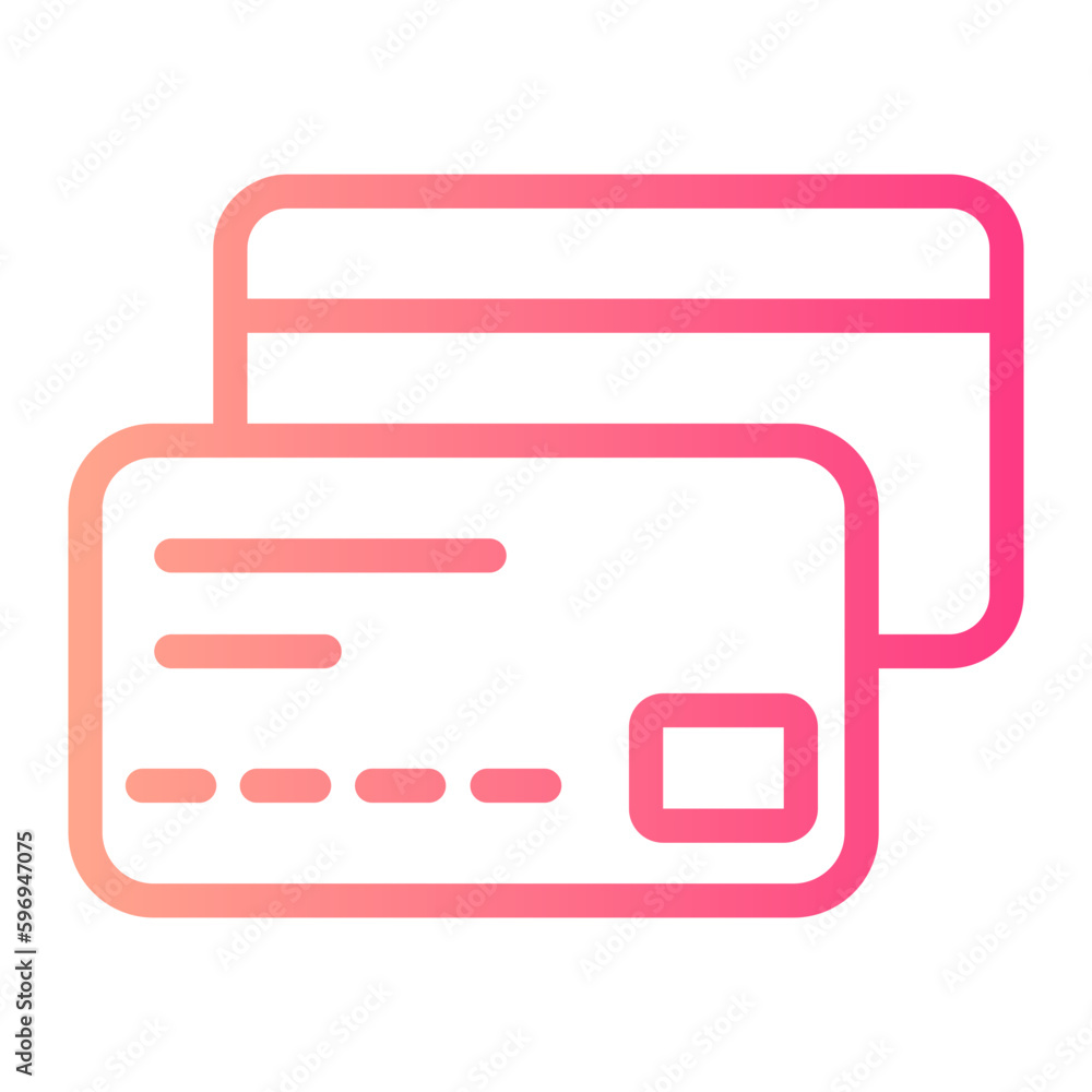 credit card gradient icon credit card gradient icon