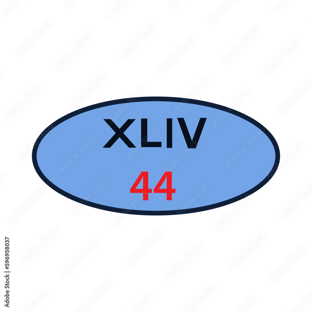 Roman number icon flat style illustration Roman number icon flat style illustration