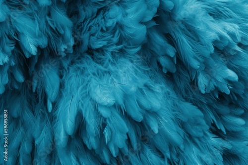 Illustration of fluffy blue texture. Generative AI