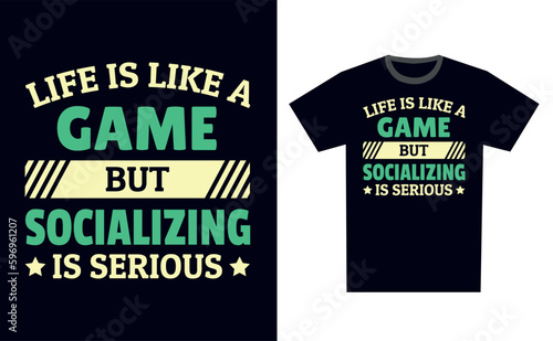 Socializing T Shirt Design Template Vector