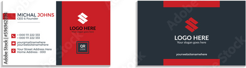 Vector illustration and business card. A Double-sided creative business card template. 