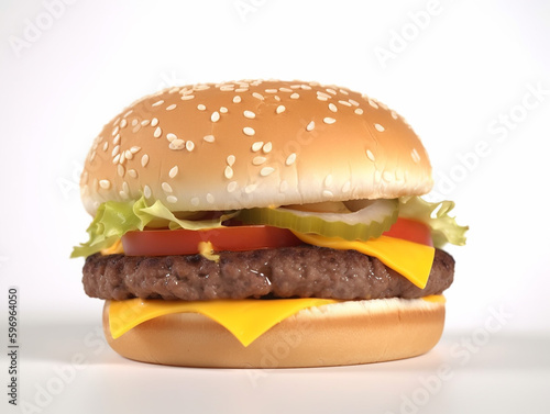 Fast Food Meal Cheese Burger Beef Delicious Tasty Restaurant Cafe